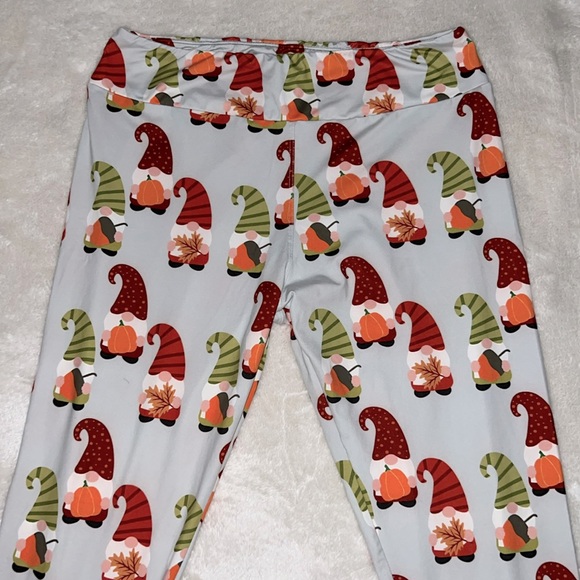 🍁🎃🍂 FALL GNOME PUMPKIN LEAVES LEGGINGS Women’s TC Tall & Curvy 14-22 XXL 1X 2X - Picture 12 of 14